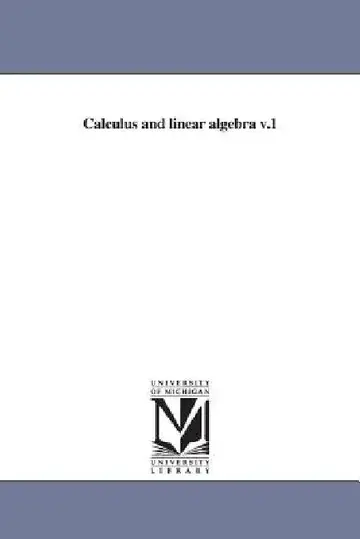 Cover of Calculus and Linear Algebra V.1