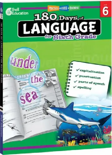 Cover of 180 Days of Language for Sixth Grade (Grade 6)