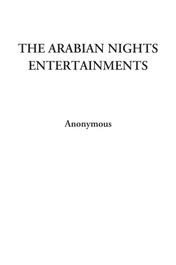 Cover of The Arabian Nights Entertainments