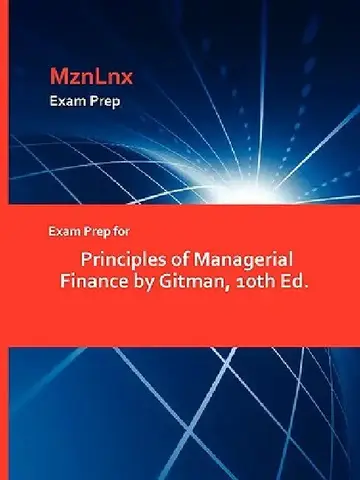 Cover of Exam Prep for Principles of Managerial Finance by Gitman, 10th Ed.