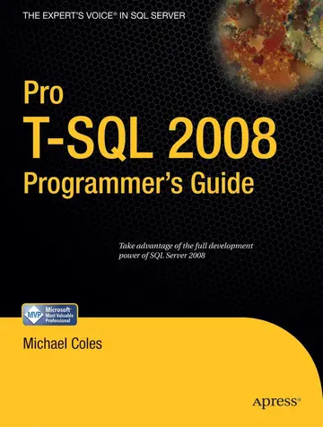 Cover of Pro T-SQL 2008 Programmer's Guide