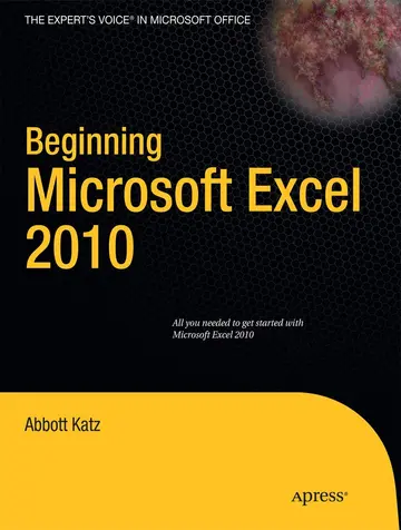 Cover of Beginning Microsoft Excel 2010