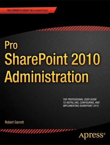 Cover of Pro Sharepoint 2010 Administration