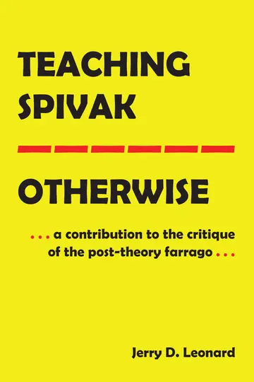 Cover of Teaching Spivak―Otherwise