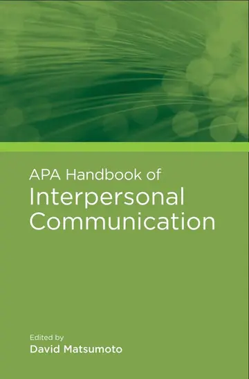 Cover of APA Handbook of Interpersonal Communication