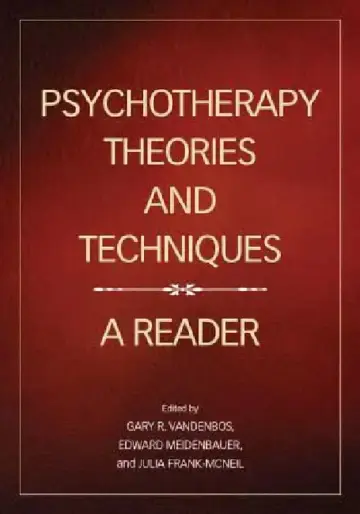 Cover of Psychotherapy Theories and Techniques