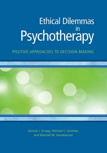 Cover of Ethical Dilemmas in Psychotherapy