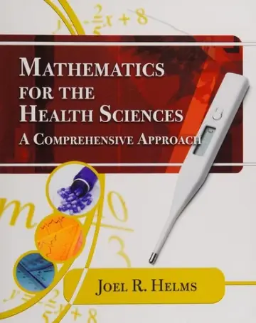 Cover of Mathematics for Health Sciences