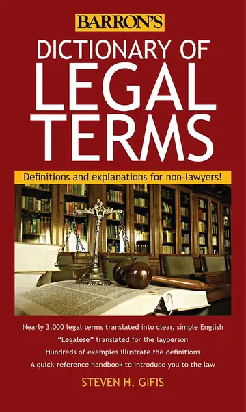 Cover of Dictionary of Legal Terms