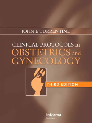 Cover of Clinical Protocols in Obstetrics and Gynecology