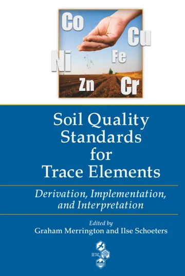 Cover of Soil Quality Standards for Trace Elements