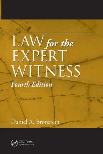 Cover of Law for the Expert Witness