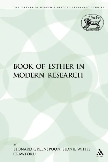 Cover of Book of Esther in Modern Research