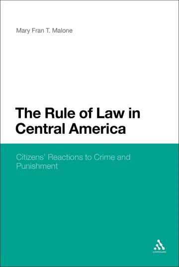 Cover of The Rule of Law in Central America