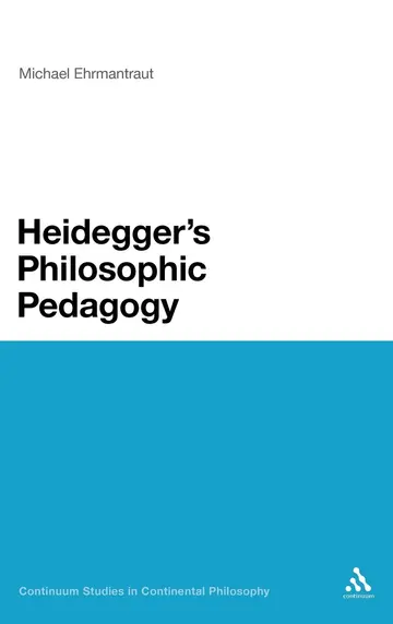 Cover of Heidegger's Philosophic Pedagogy