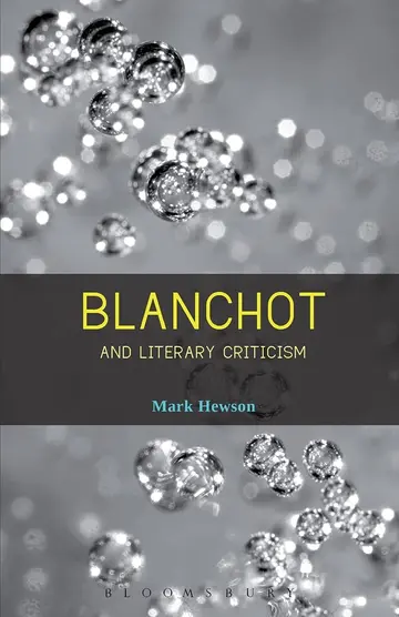 Cover of Blanchot and Literary Criticism