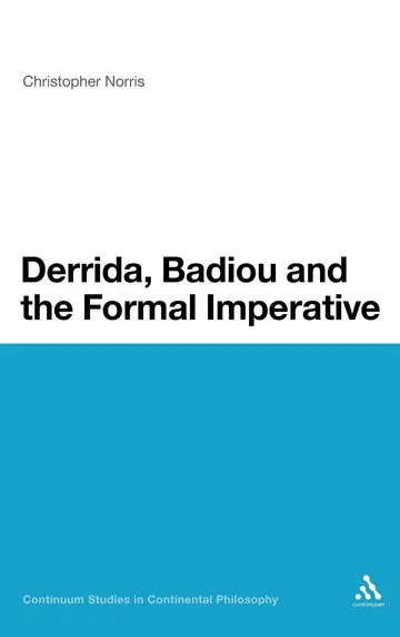 Cover of Derrida, Badiou and the Formal Imperative