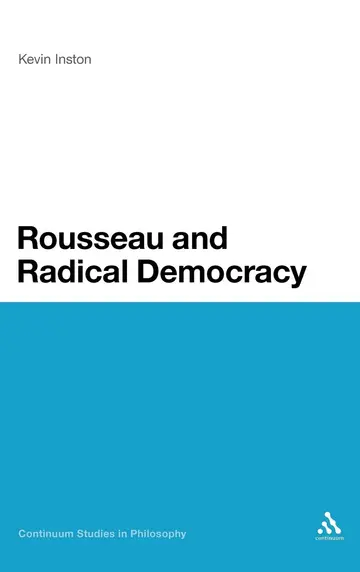 Cover of Rousseau and Radical Democracy