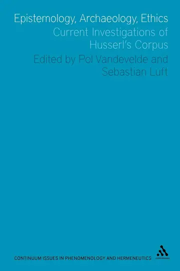 Cover of Epistemology, Archaeology, Ethics