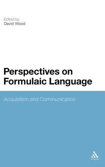 Cover of Perspectives on Formulaic Language