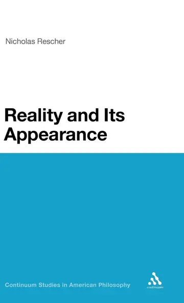 Cover of Reality and Its Appearance