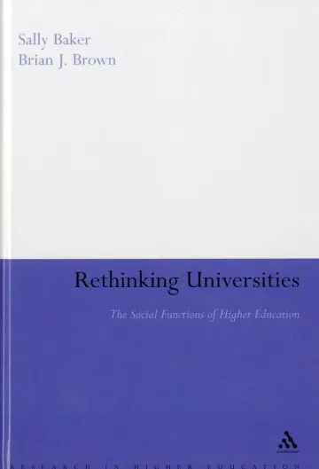 Cover of Rethinking Universities