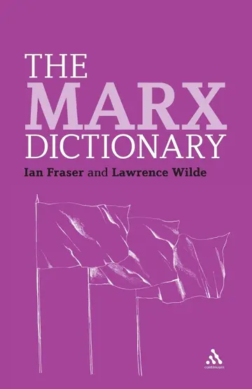 Cover of The Marx Dictionary
