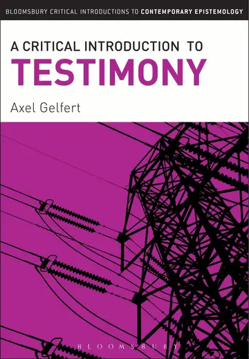Cover of A Critical Introduction to Testimony
