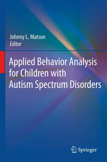 Cover of Applied Behavior Analysis for Children with Autism Spectrum Disorders