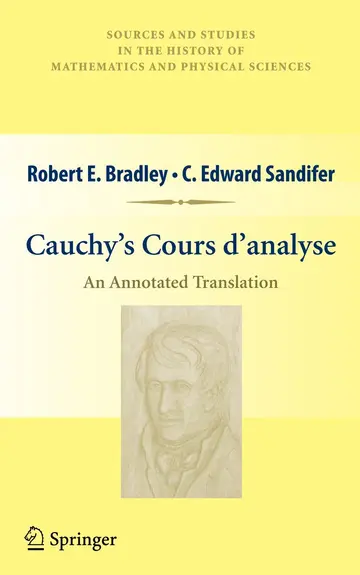 Cover of Cauchy’s Cours d’analyse