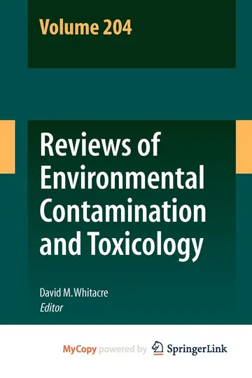 Cover of Reviews of Environmental Contamination and Toxicology Volume 204