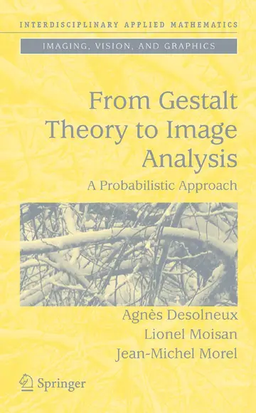 Cover of From Gestalt Theory to Image Analysis a Probabilistic Approach (pb 2008)