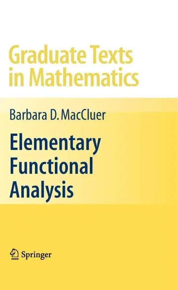 Cover of Elementary Functional Analysis
