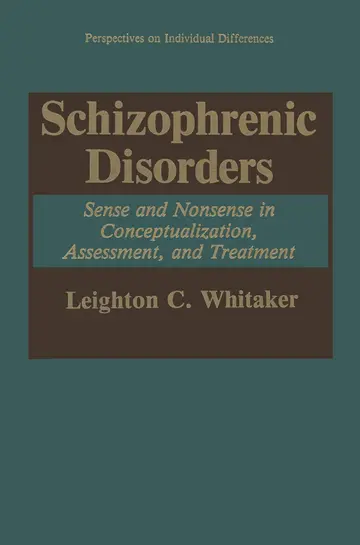 Cover of Schizophrenic Disorders