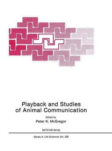 Cover of Playback and Studies of Animal Communication