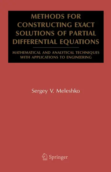 Cover of Methods for Constructing Exact Solutions of Partial Differential Equations