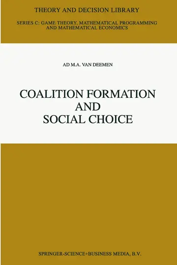 Cover of Coalition Formation and Social Choice