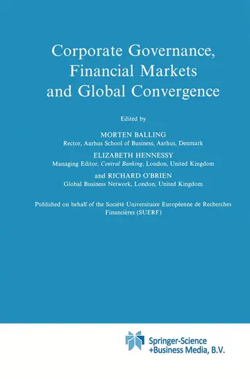Cover of Corporate Governance, Financial Markets and Global Convergence