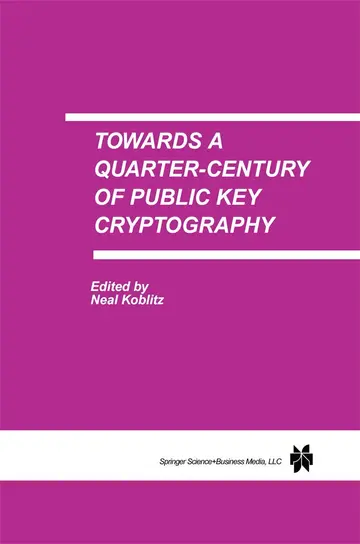Cover of Towards a Quarter-Century of Public Key Cryptography