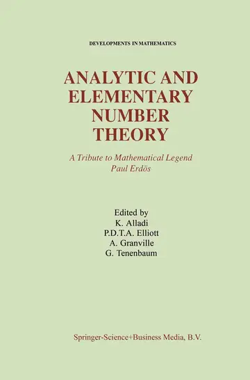 Cover of Analytic and Elementary Number Theory