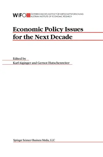 Cover of Economic Policy Issues for the Next Decade