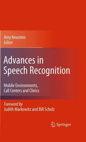 Cover of Advances in Speech Recognition