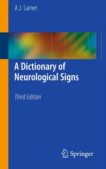 Cover of A Dictionary of Neurological Signs