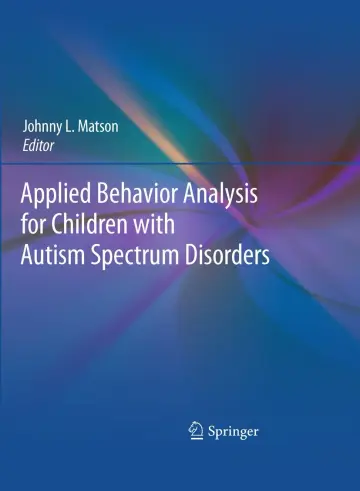 Cover of Applied Behavior Analysis for Children with Autism Spectrum Disorders