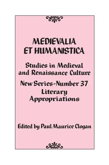 Cover of Medievalia Et Humanistica, No. 37