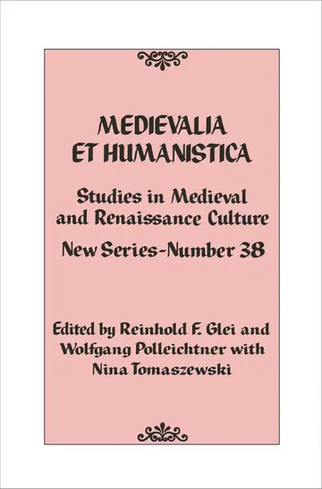 Cover of Medievalia Et Humanistica