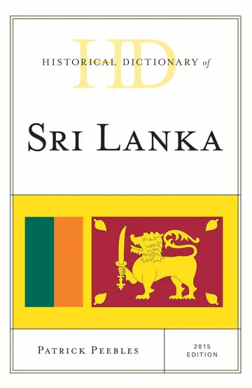 Cover of Historical Dictionary of Sri Lanka