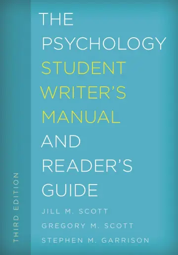 Cover of The Psychology Student Writer's Manual and Reader's Guide