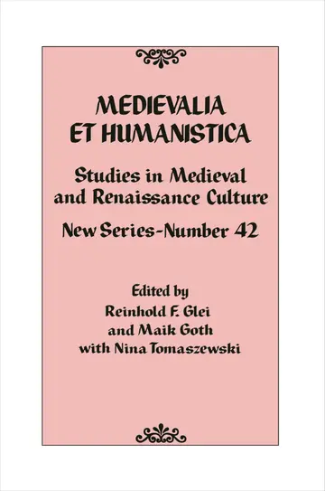 Cover of Medievalia et Humanistica, No. 42