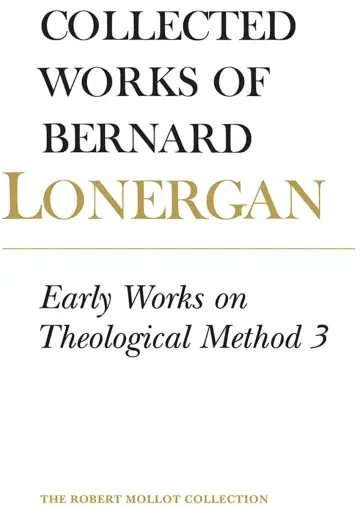 Cover of Early Works on Theological Method 3 (24)